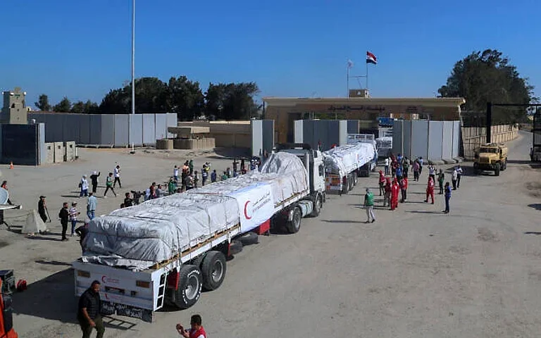 Representative Image: Trucks carrying aid into Gaza - AP