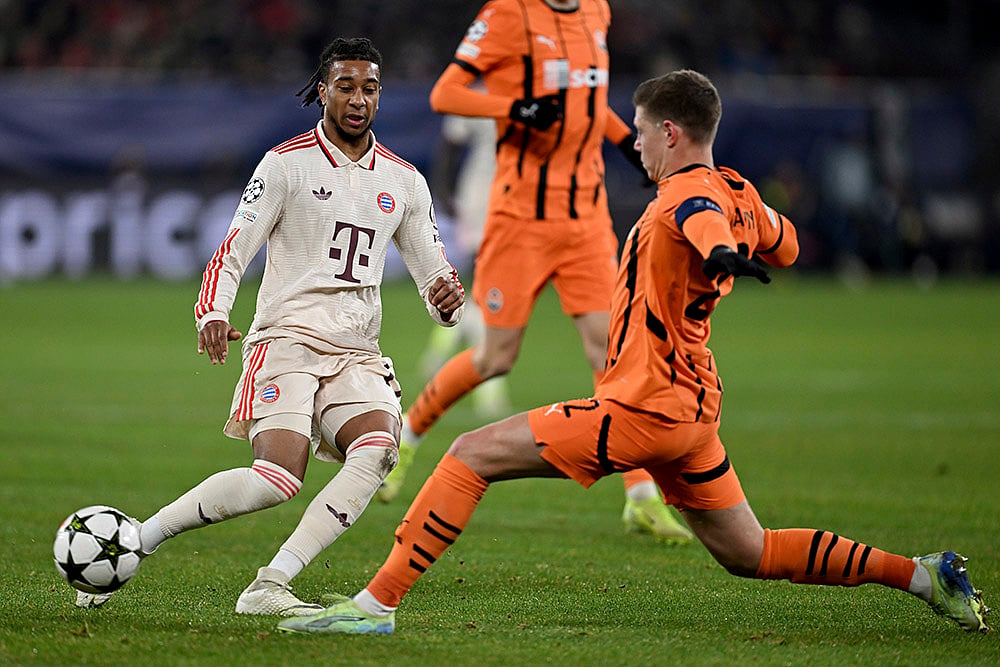 UEFA Champions League soccer Shakhtar Donetsk vs Bayern Munich football match pics: Michael Olise