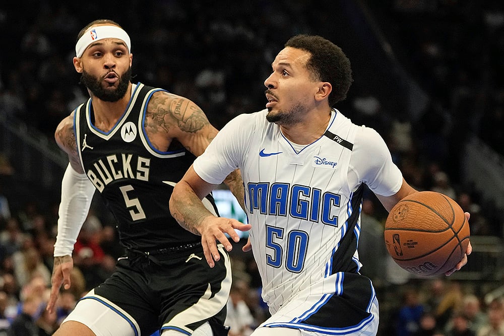 NBA cup tournament quarterfinals Milwaukee Bucks Vs Orlando Magic basketball game: Cole Anthony