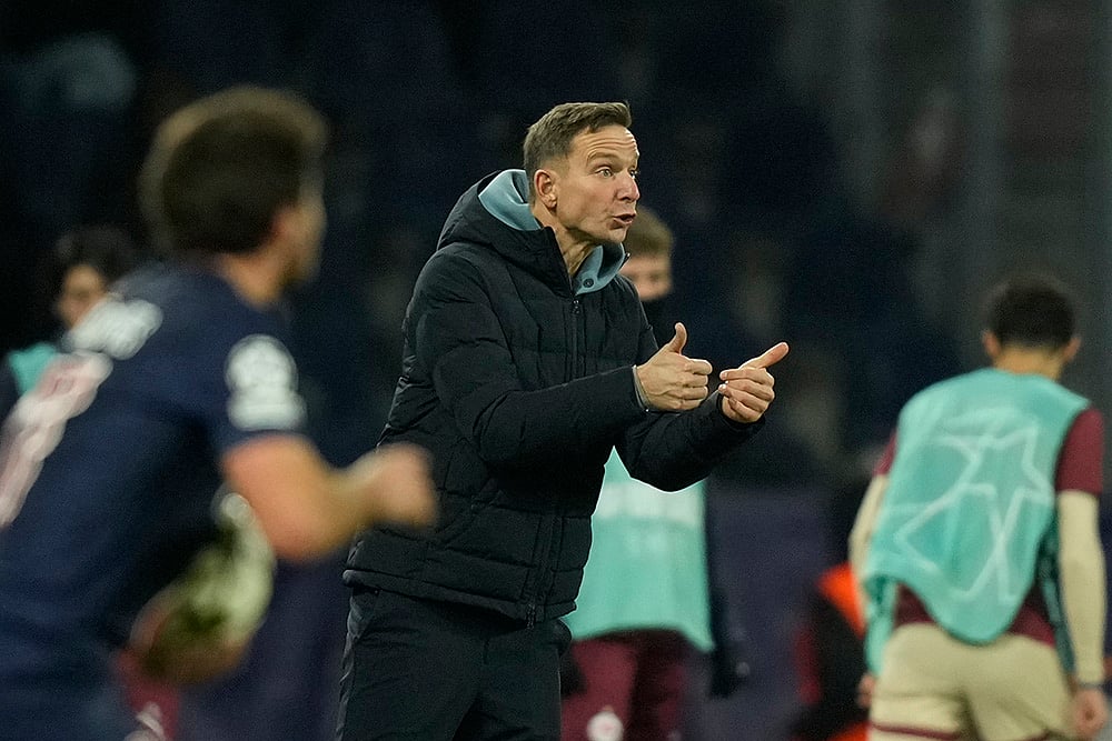 UEFA Champions League soccer PSG Vs FC Red Bull Salzburg football match pics: Pepijn Lijnders