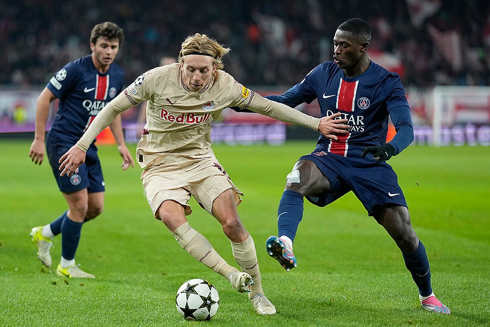UEFA Champions League soccer PSG Vs FC Red Bull Salzburg football match pics: Mads Bidstrup