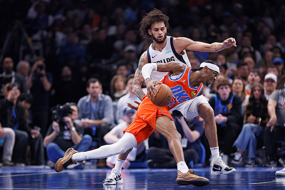 NBA cup quarterfinals Oklahoma City Thunder Vs Dallas Mavericks basketball: Shai Gilgeous-Alexander