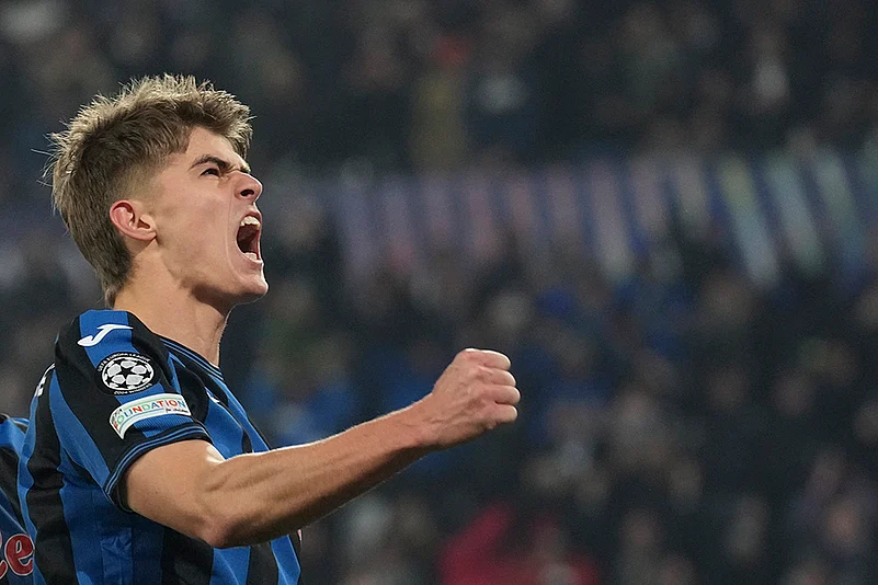 UEFA Champions League soccer Atalanta vs Real Madrid football match pics: Charles De Ketelaere