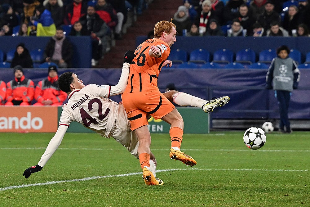 UEFA Champions League soccer Shakhtar Donetsk vs Bayern Munich football match pics: Jamal Musiala