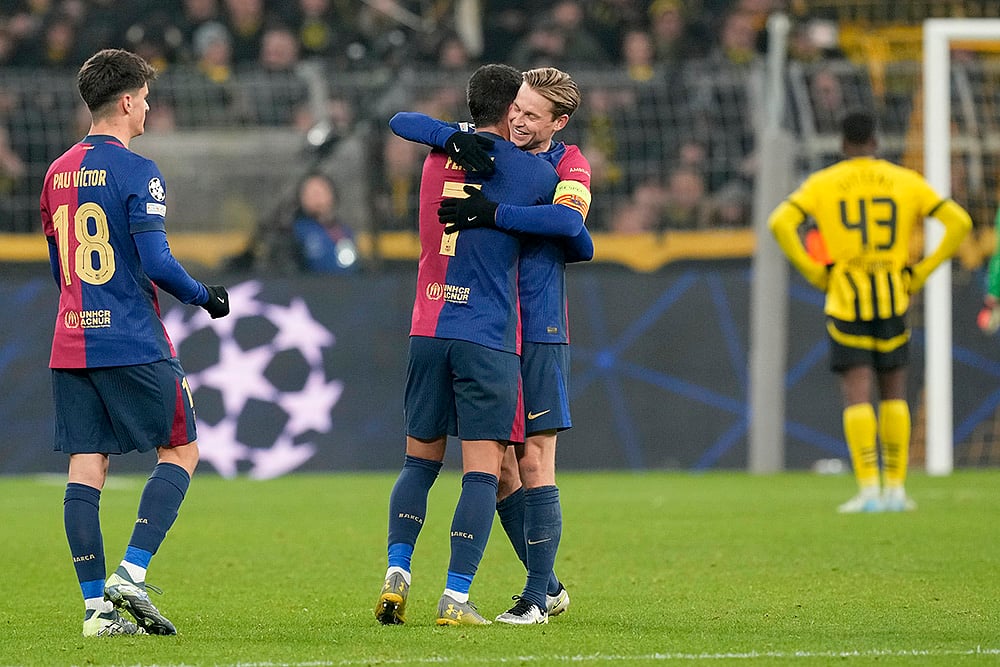 UEFA Champions League Borussia Dortmund and FC Barcelona football match photos: Ferran Torres
