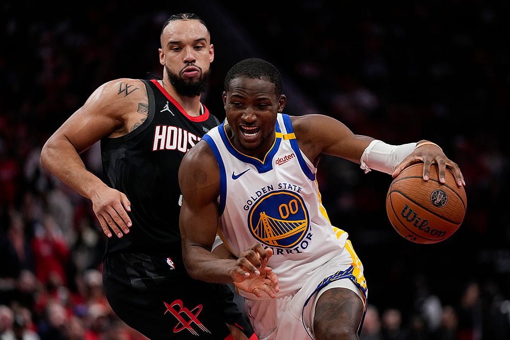 NBA Cup semifinals Houston Rockets vs Golden State Warriors basketball game pics: Dillon Brooks