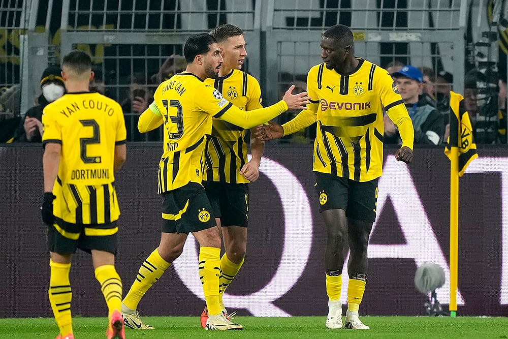 UEFA Champions League Borussia Dortmund and FC Barcelona football match photos: Serhou Guirassy 