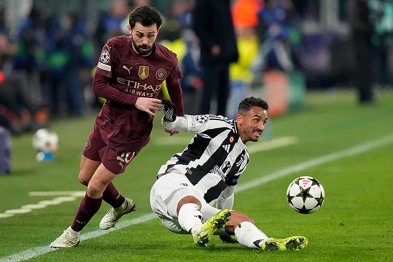 UEFA Champions League Soccer Juventus vs Manchester City football match photos: Bernardo Silva
