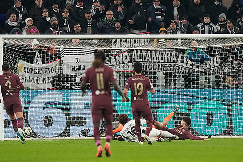 UEFA Champions League: Juventus' Weston McKennie, bottom, scores his side's second goal