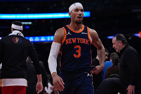 NBA Cup Quarter-Final: Knicks' Josh Hart leaves the court