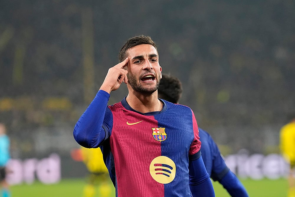 UEFA Champions League Borussia Dortmund and FC Barcelona football match photos: Ferran Torres