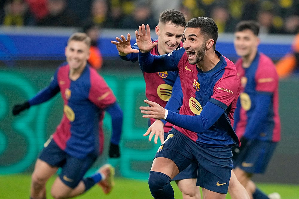 UEFA Champions League Borussia Dortmund and FC Barcelona football match photos: Ferran Torres 