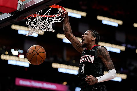 NBA Cup: Rockets guard Jalen Green dunks