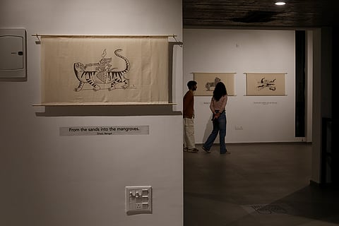 Artwork of Devdutt Pattnaik on display at Bengal Biennale
