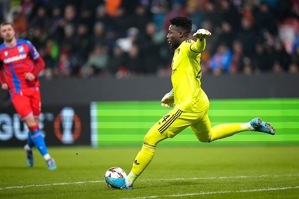 UEFA Europa League soccer Manchester United vs Viktoria Plzen football gallery: Andre Onana