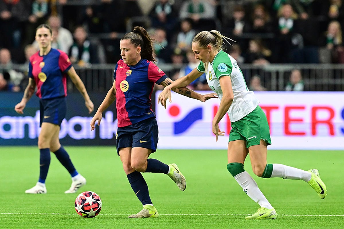 UEFA Women's Champions League Hammarby IF and FC Barcelona football gallery: Clàudia Pina