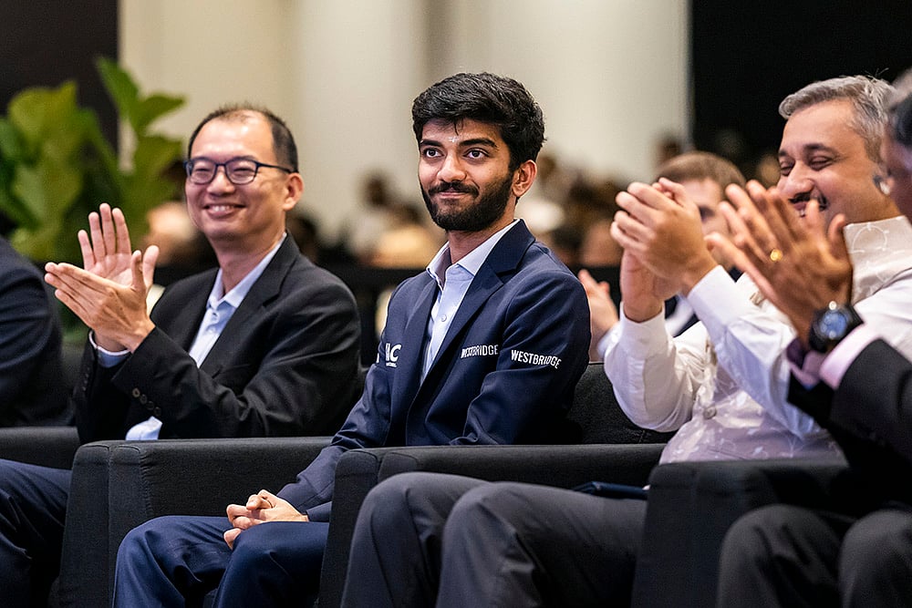 D Gukesh Lifts FIDE World Chess Championship Trophy photos: 3
