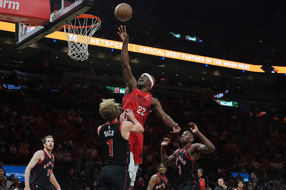 Toronto Raptors vs Miami Heat NBA basketball game photos: Jimmy Butler