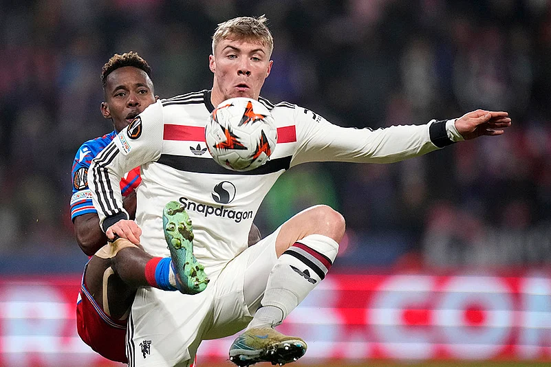 UEFA Europa League soccer Manchester United vs Viktoria Plzen football gallery: Rasmus Hojlund
