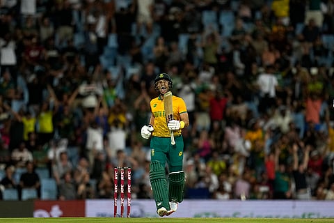 RSA Vs PAK, 2nd T20I: South Africa's Reeza Hendricks celebrates after reaching a century