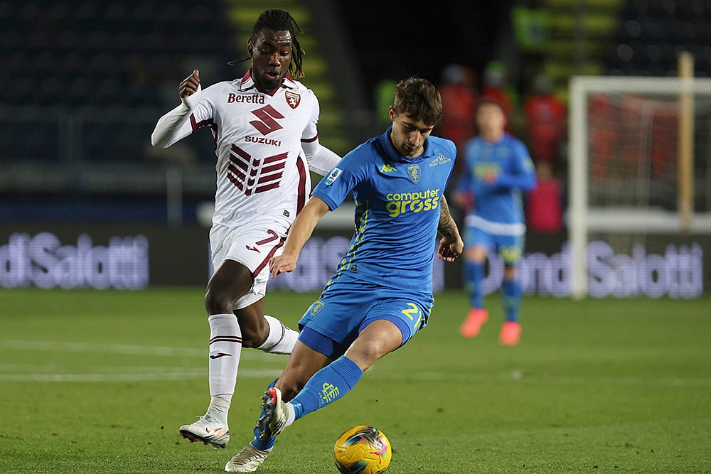 Italy soccer Serie A 2024-25 Empoli vs Torino football match pics: Mattia Viti