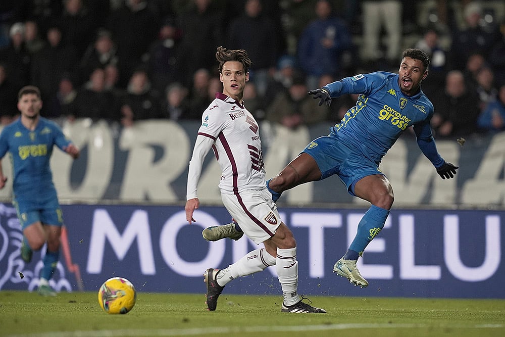 Italy soccer Serie A 2024-25 Empoli vs Torino football match pics: Tino Anjorin