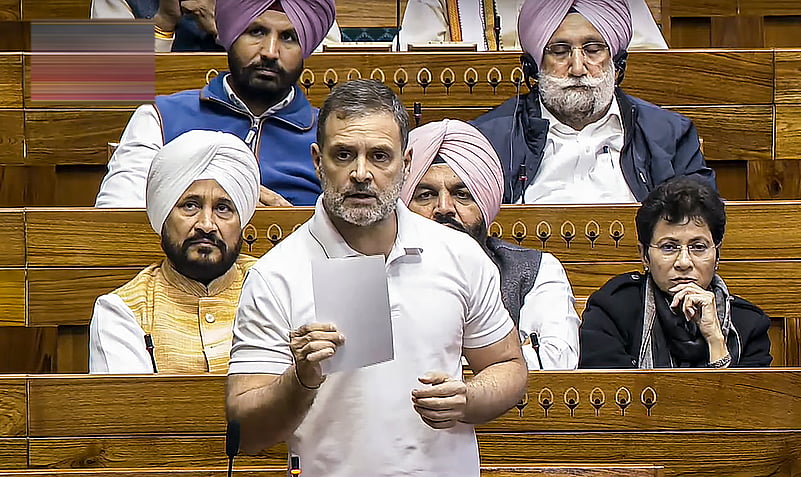 Rahul Gandhi speaking at Lok Sabha