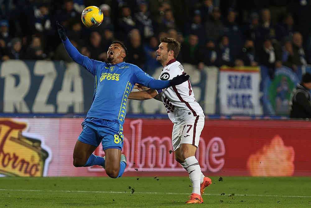 Italy soccer Serie A 2024-25 Empoli vs Torino football match pics: Karol Linetty