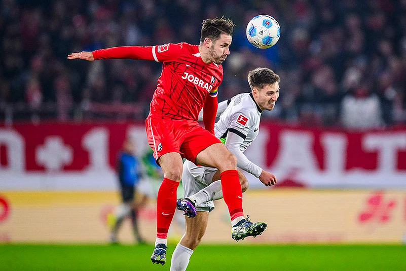 Germany Soccer Bundesliga 2024-25 SC Freiburg and VfL Wolfsburg football pics: Christian Günter