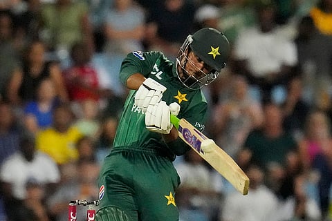 RSA Vs PAK, 2nd T20I: Pakistan's Saim Ayub plays a shot 
