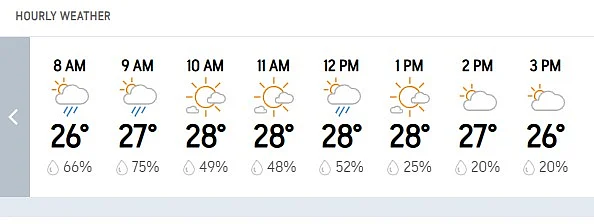 Brisbane Hourly Weather
