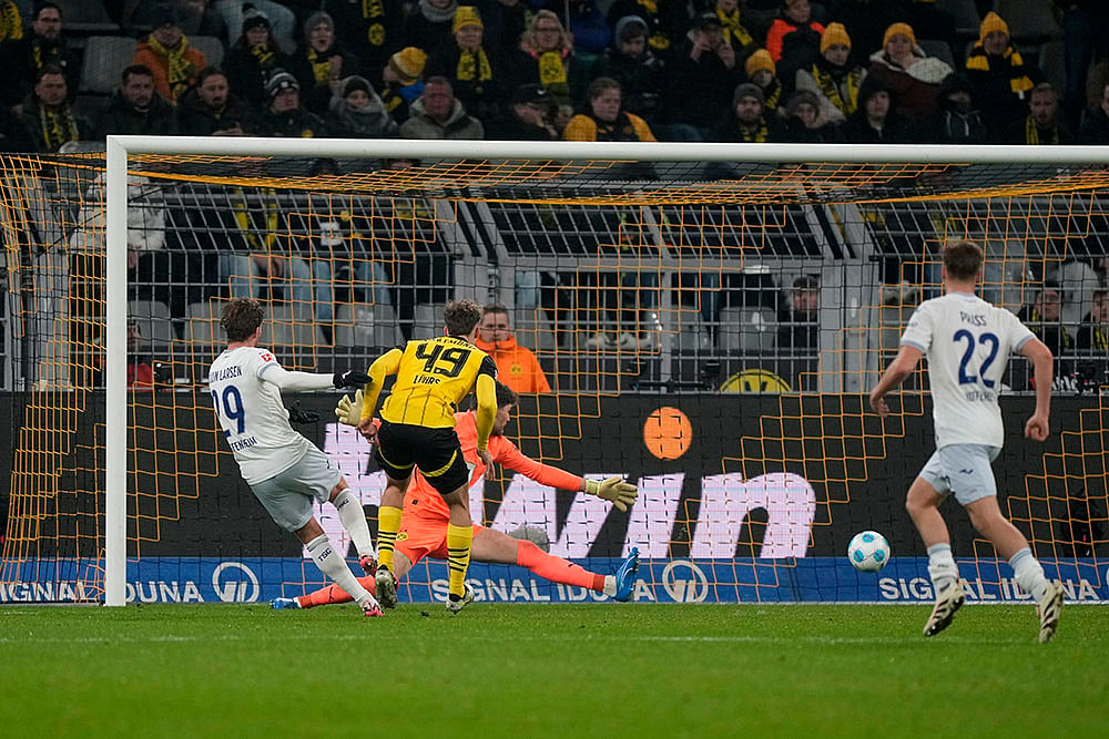 Germany Soccer Bundesliga Borussia Dortmund Vs Hoffenheim football match pics: Jacob Bruun Larsen
