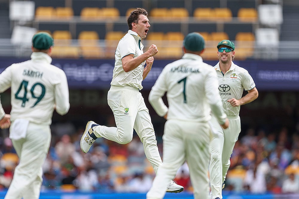 Border-Gavaskar cricket series at Gabba in Brisbane IND Vs AUS 3rd Test Day 3 Pics: Pat Cummins