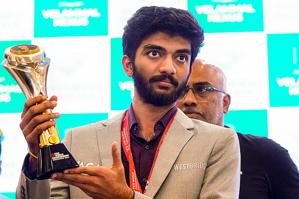 FIDE World Chess Champion 2024 D Gukesh arrives in Chennai in photos: 2