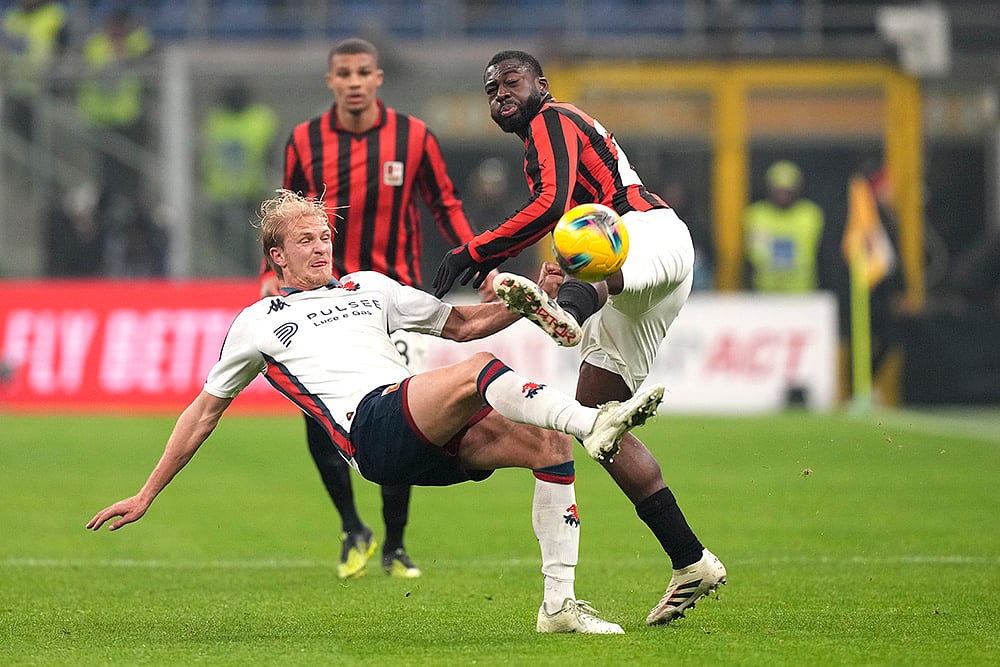 Italy Soccer Serie A football match AC Milan Vs Genoa photo gallery_Morten Thorsby