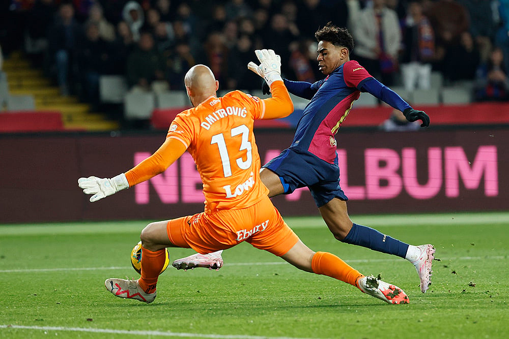 Spain soccer La liga Barcelona vs Leganes football match pics: Lamine Yamal