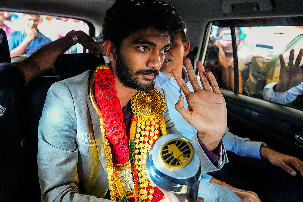 FIDE World Chess Champion 2024 D Gukesh arrives in Chennai in photos: 6