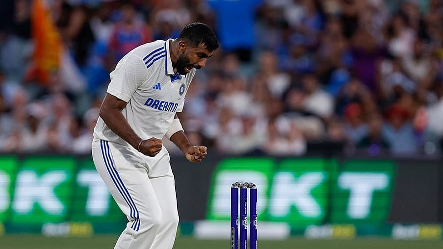 India's Jasprit Bumrah celebrates. - | Photo: AP/James Elsby