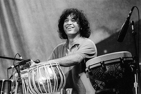 Zakir Hussain performs at the Further Festival