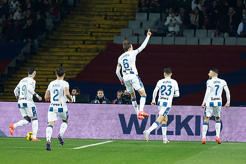 La liga 2024-25: Leganes' Sergio Gonzalez celebrates after scoring the opening goal 