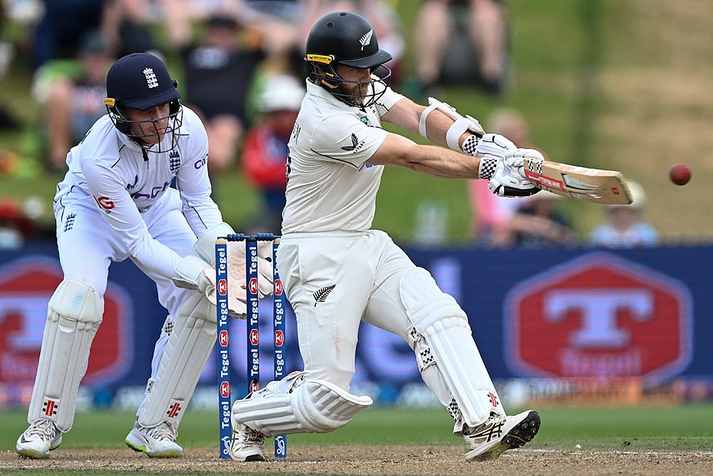 New Zealand Vs England 3rd Test Cricket Day 3 photos from Hamilton: Kane Williamson 