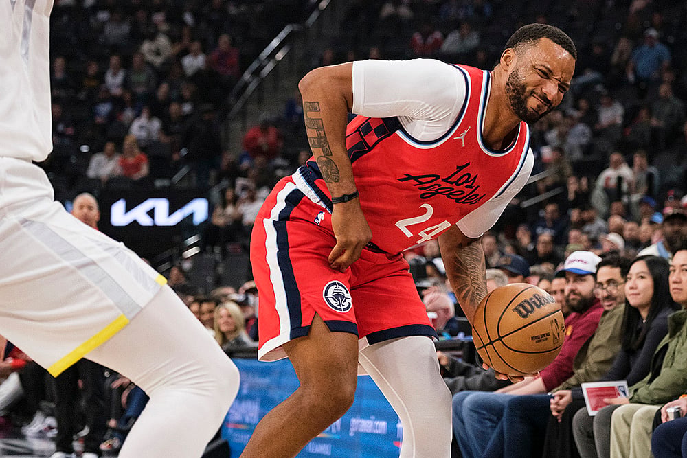 NBA 2024-25 Los Angeles Clippers Vs Utah Jazz basketball game pics: Norman Powell 