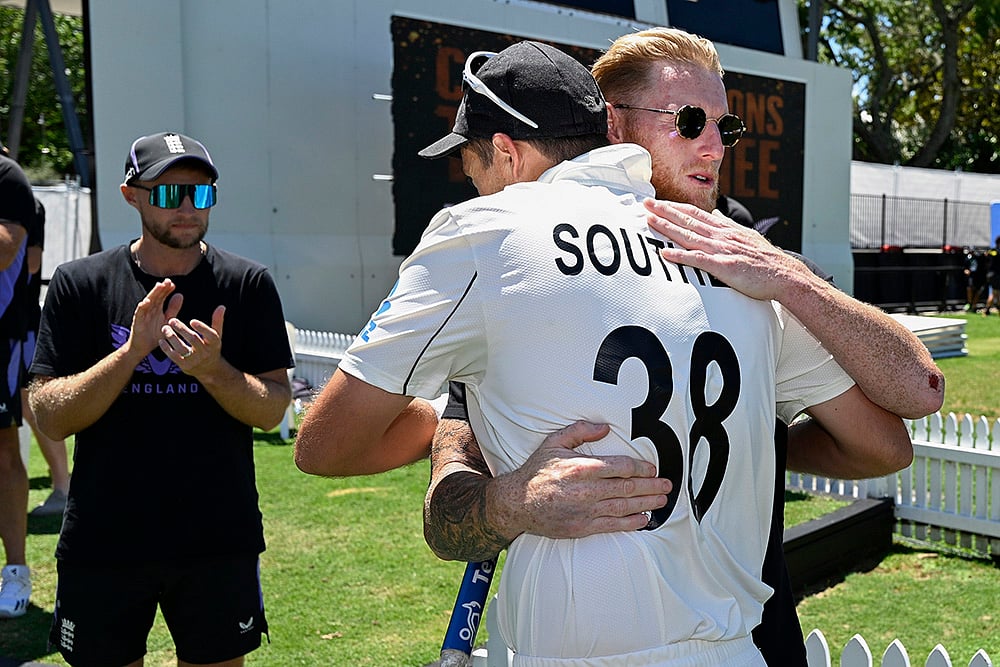 New Zealand Vs England 3rd Test NZ pacer Tim Southee farewell cricket match pics: Ben Strokes