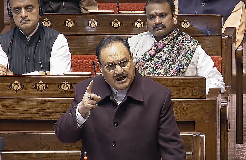 J P Nadda Rajya Sabha debate