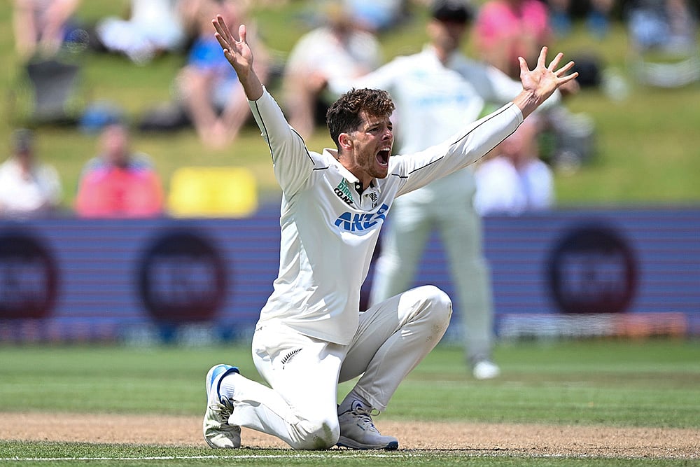 New Zealand Vs England 3rd Test cricket match photos: Mitchell Santner