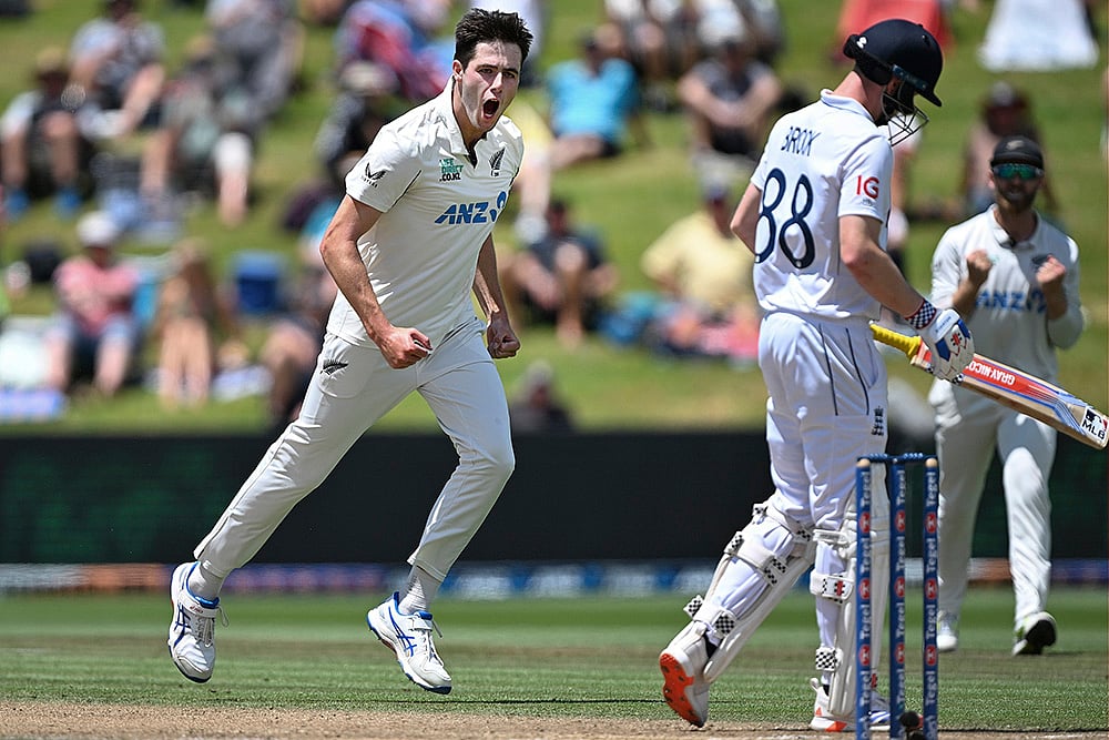 New Zealand Vs England 3rd Test cricket match photos: Will ORourke