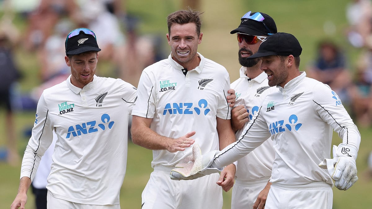 Tim Southee took two wickets in his final Test.
