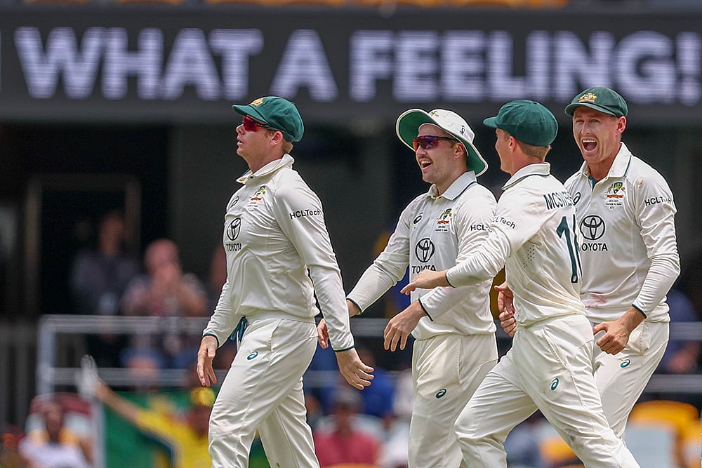 Border-Gavaskar cricket series at Gabba in Brisbane IND Vs AUS 3rd Test Day 4 Pics: Steve Smith