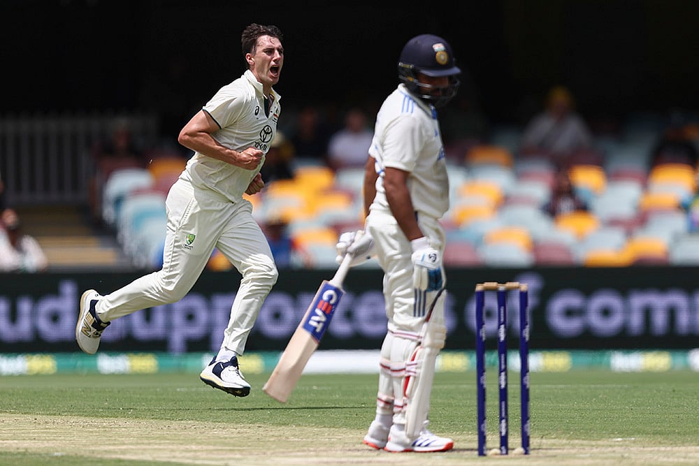 Border-Gavaskar cricket series at Gabba in Brisbane IND Vs AUS 3rd Test Day 4 Pics: Pat Cummins