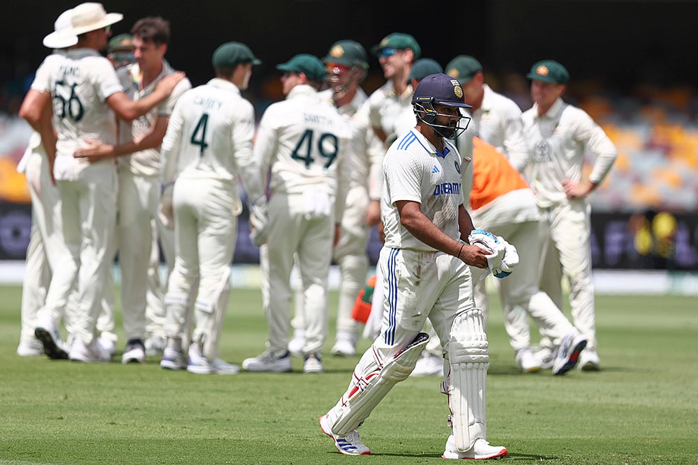 Border-Gavaskar cricket series at Gabba in Brisbane IND Vs AUS 3rd Test Day 4 Pics: Rohit Sharma